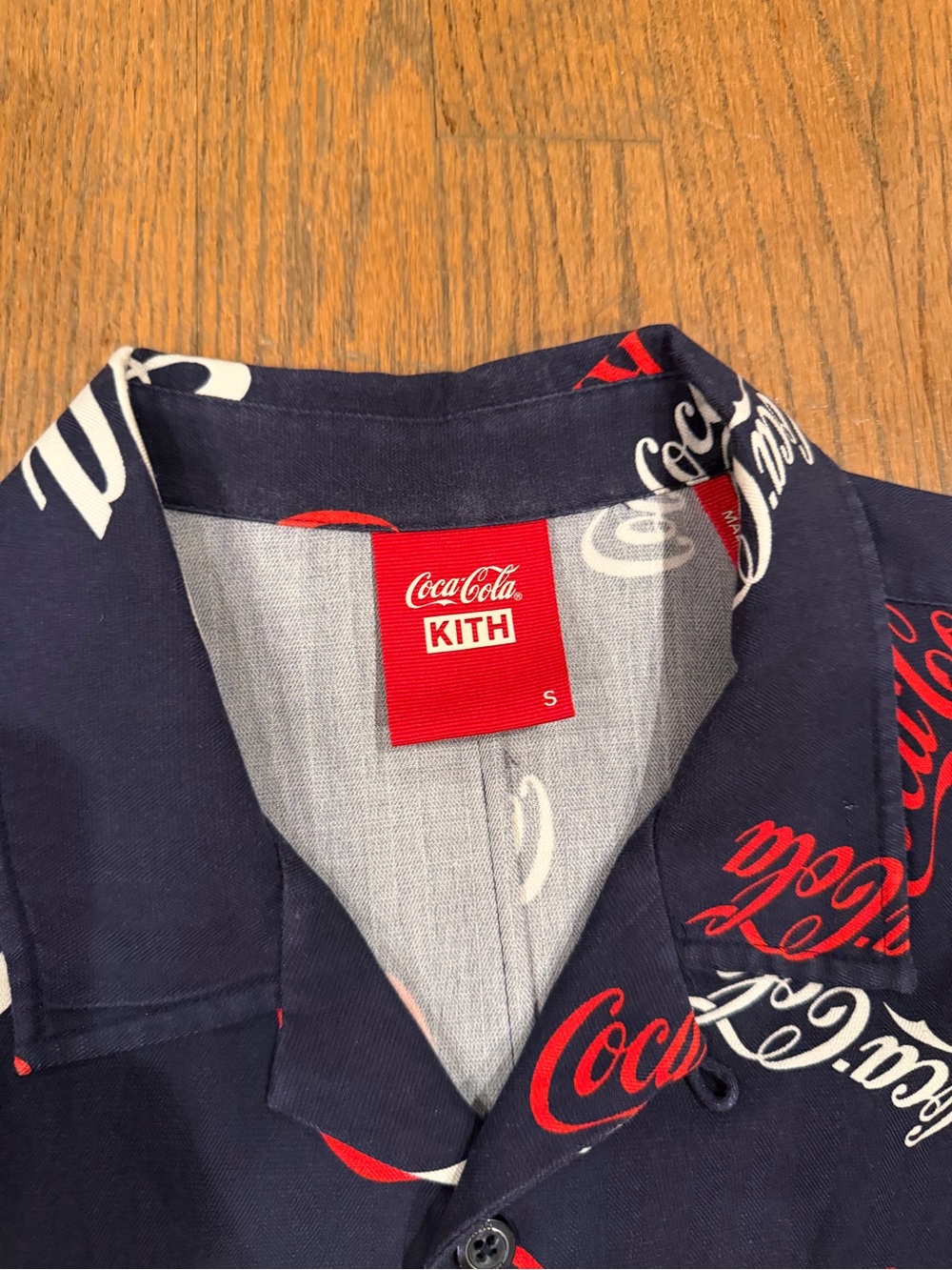 Kith Navy Red White Coca-Cola Logo Short Sleeve Shirt and Shorts Set - Picture 3 of 3